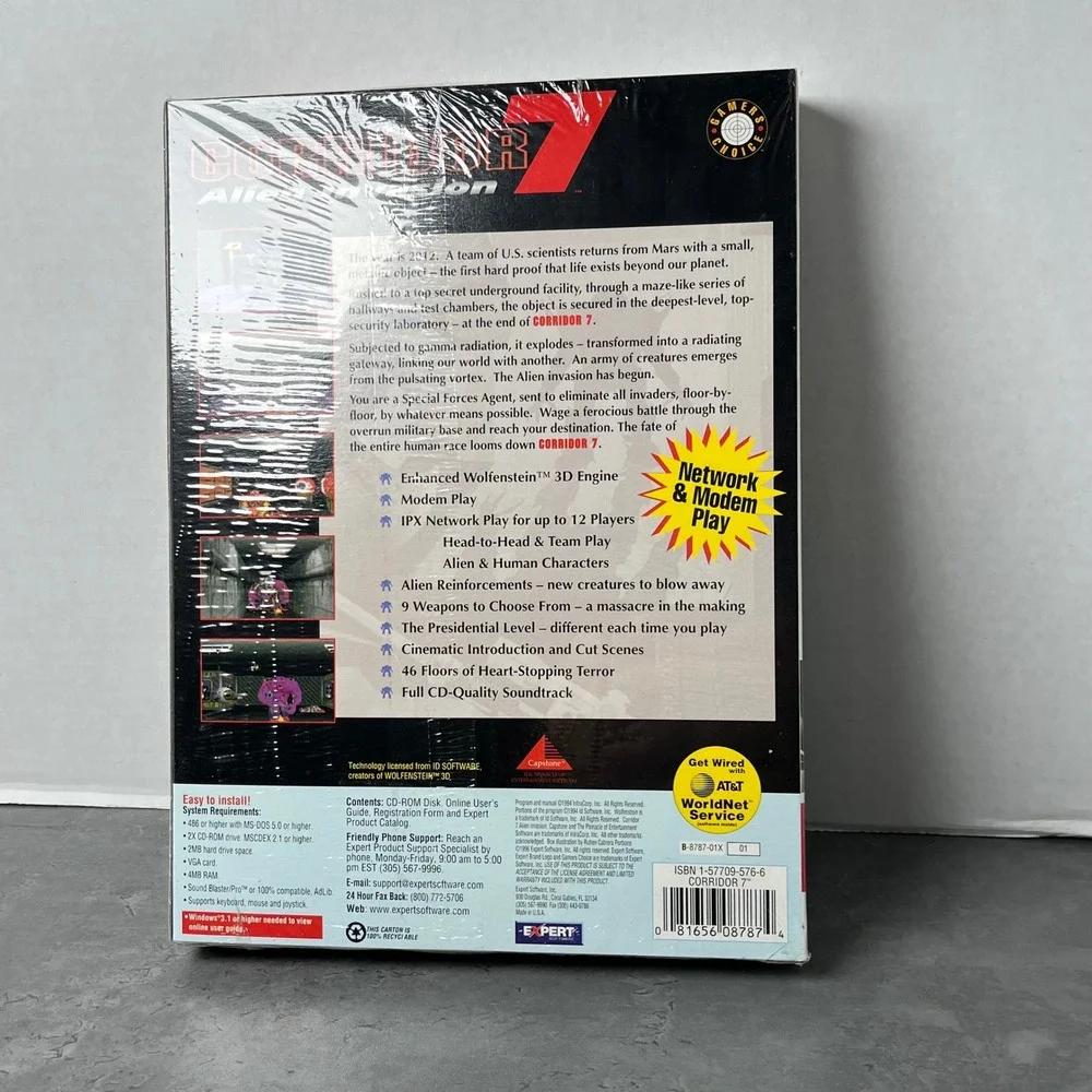Capstone Corridor 7 Alien Invasion PC CD-ROM Windows 98 Big Box New Sealed NM+